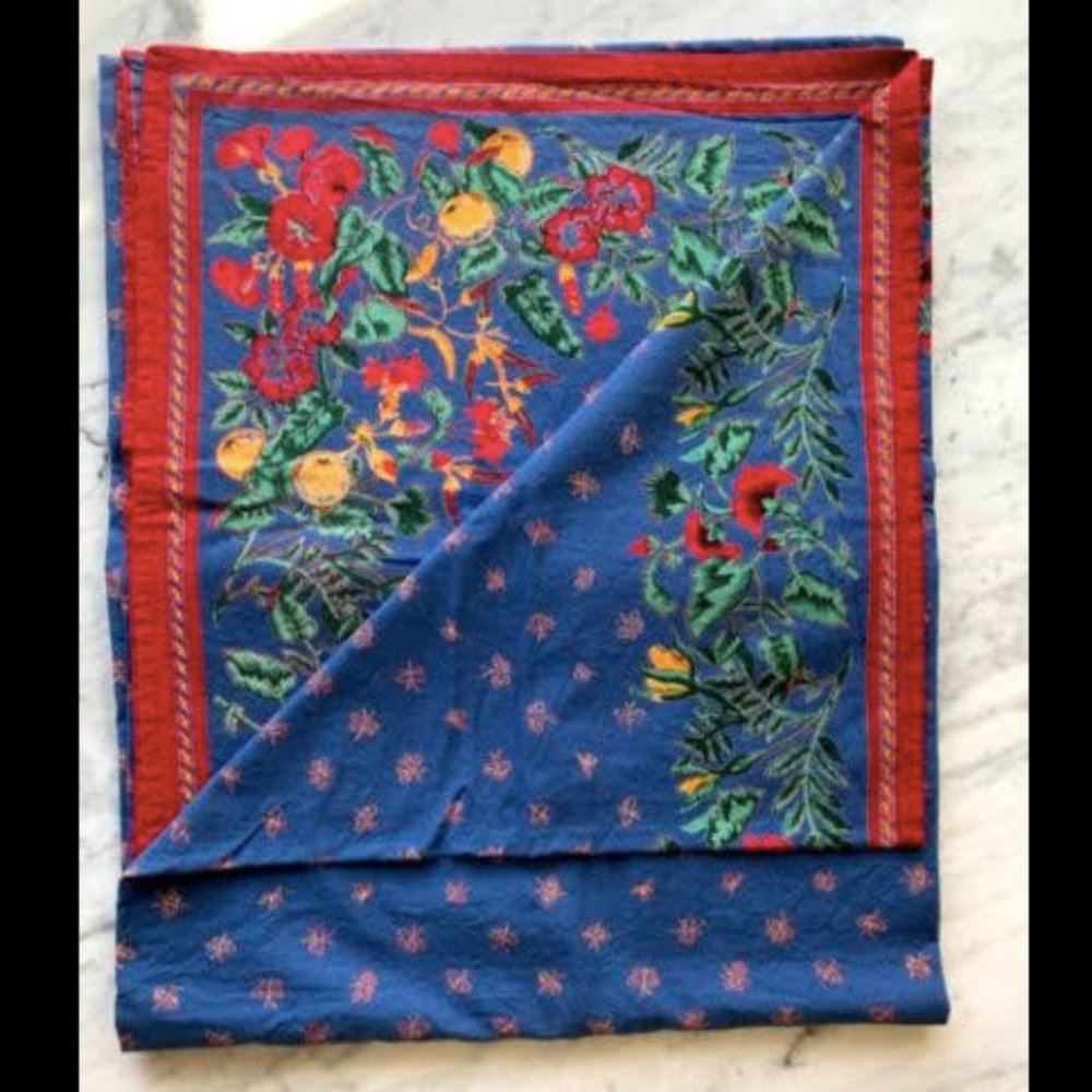 Vintage 90s Williams Sonoma Provençal Tablecloth